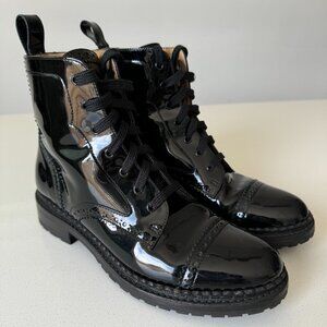 The Office of Angel Scott Mr. Hardy Boot Black Patent size 38